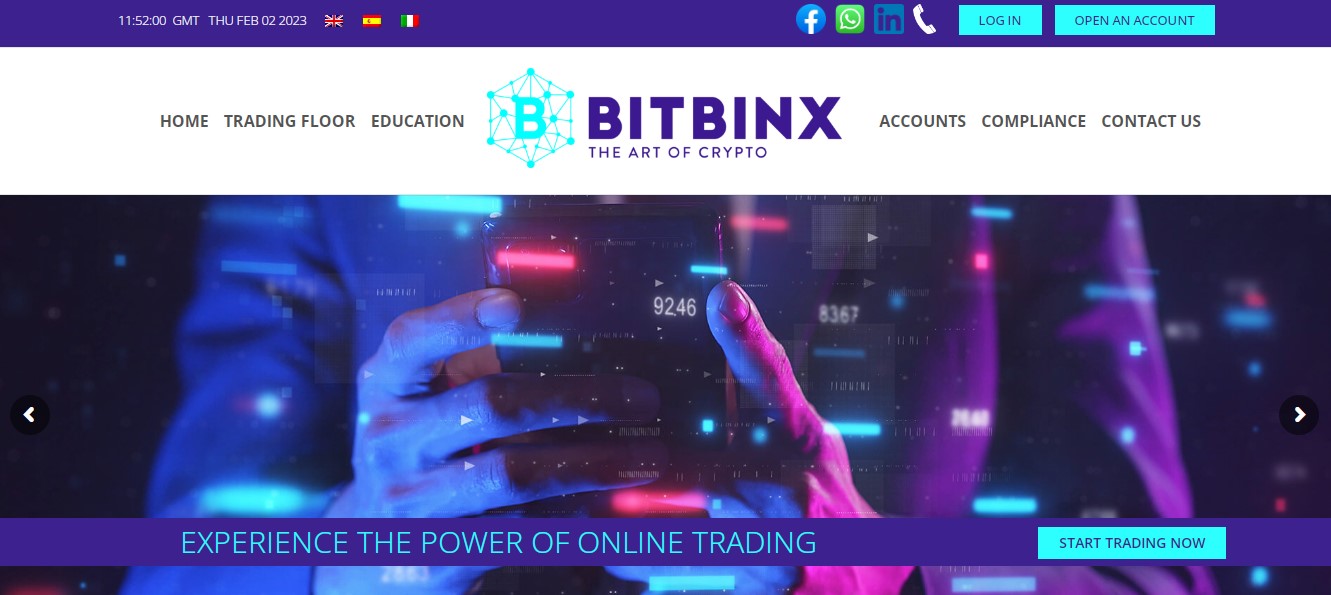 Bitbinx website